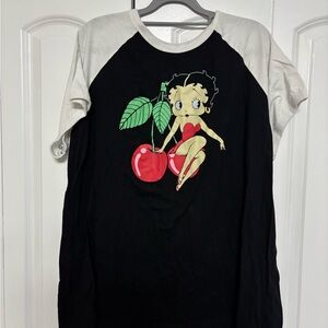Black and White Shirt with Betty Boop graphic